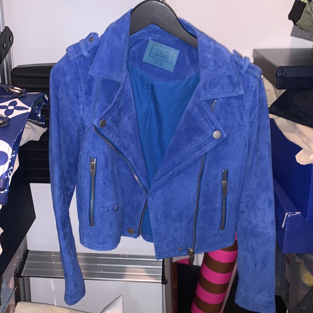 SL8 suede moto jacket